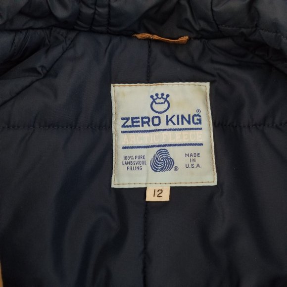 Zero King Trench Coat Hooded 100% Lambswool Filling Tan Womans Size 12 - Picture 10 of 10